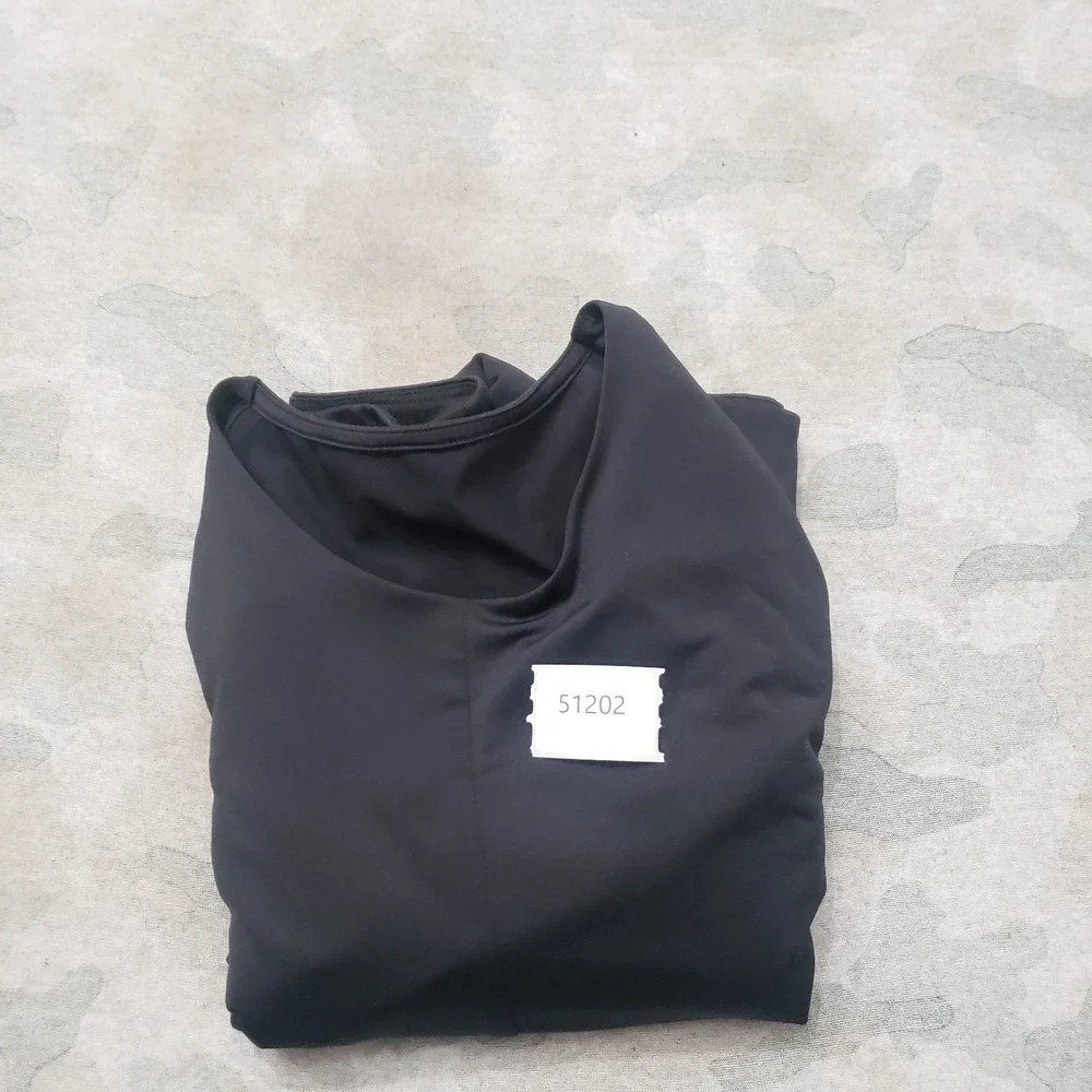 Lululemon Crop Top Womens 10 Black Pullover V-Neck Long Sleeve
